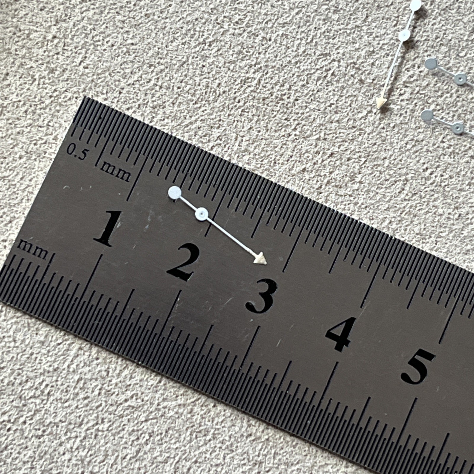 Waltham Watch Second Hand White w/ Arrow Total Length 14.5-15 mm