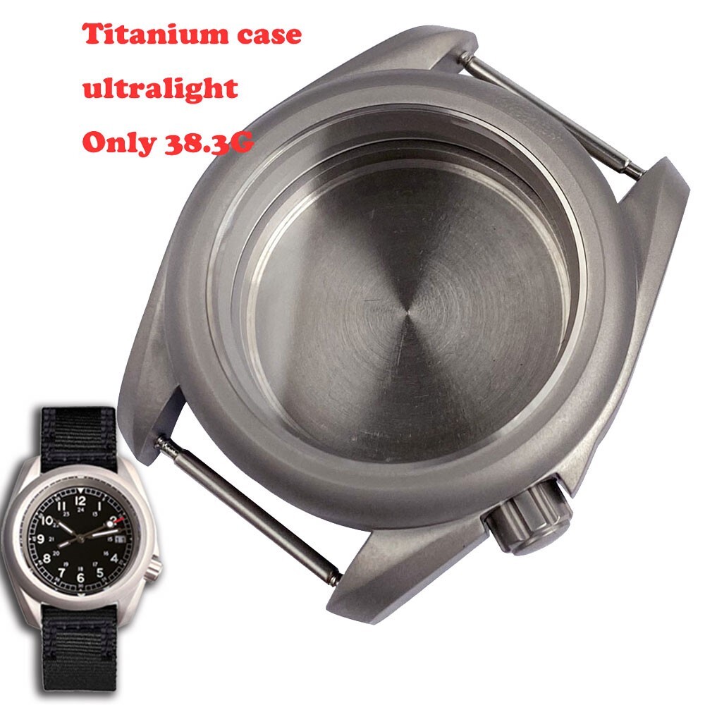 Titanium Watch Case for NH35 NH36 NH38 ETA2824 PT5000 Sapphire Waterproof 40mm