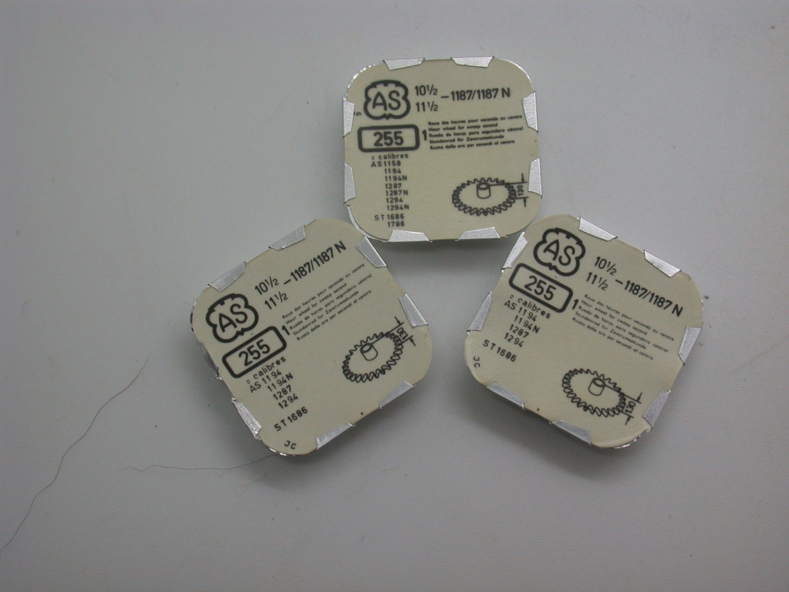 AS Watch Part #255 Calibre 1187/1187N Hour Wheel for Sweep Second New