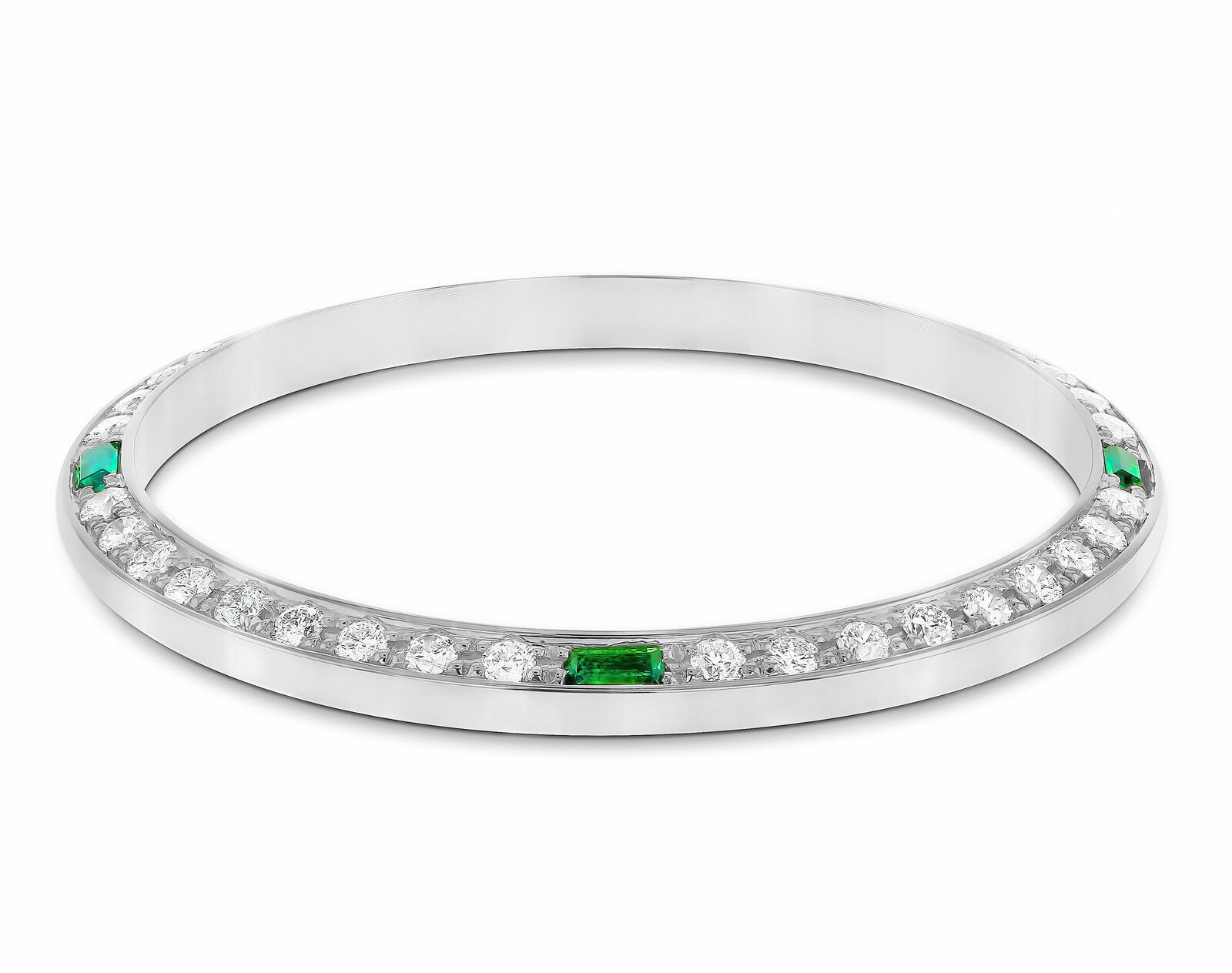 MEN 1CT NATURAL DIAMOND BEZEL 18KW FOR ROLEX FULL SIZE DATEJUST WITH EMERALDS
