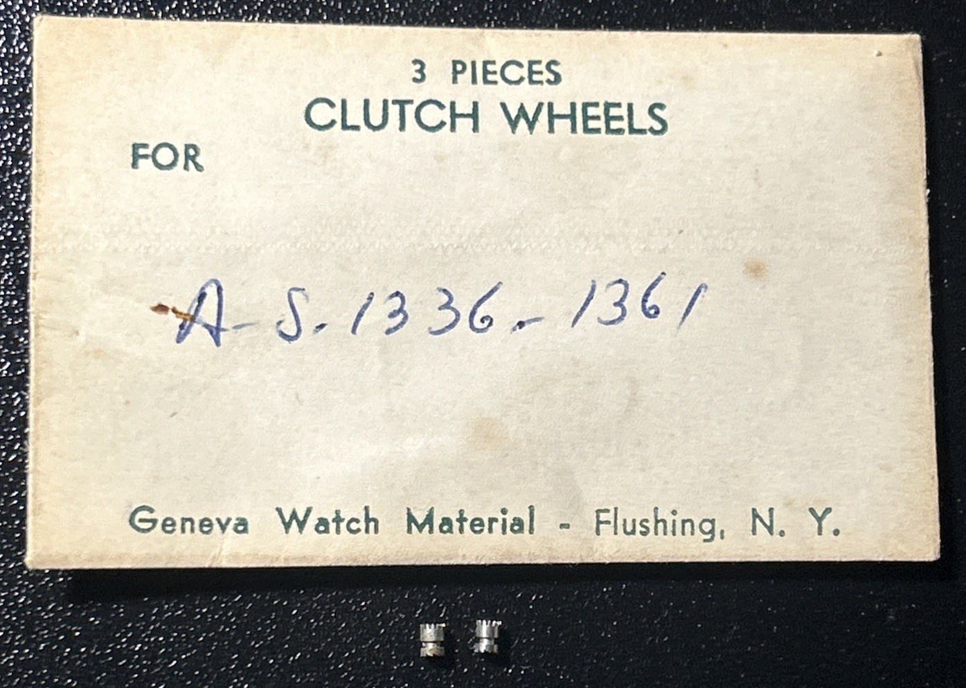 Vintage AS 1336-1361 Clutch Wheel Watch Parts Lot Of 2 NOS