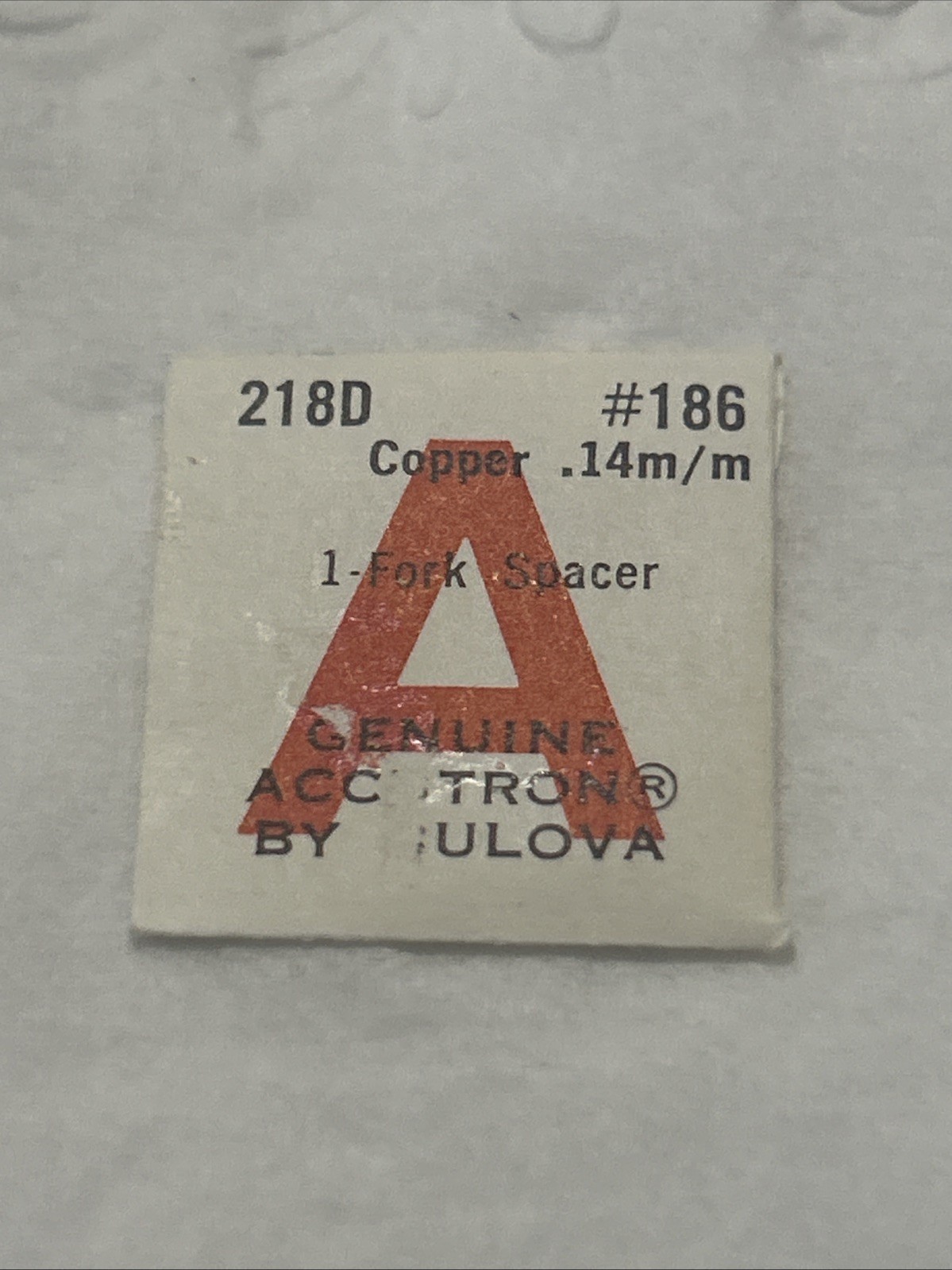 NOS Bulova Accutron 2180 Copper Fork Spacer Watch Part #186 .14mm
