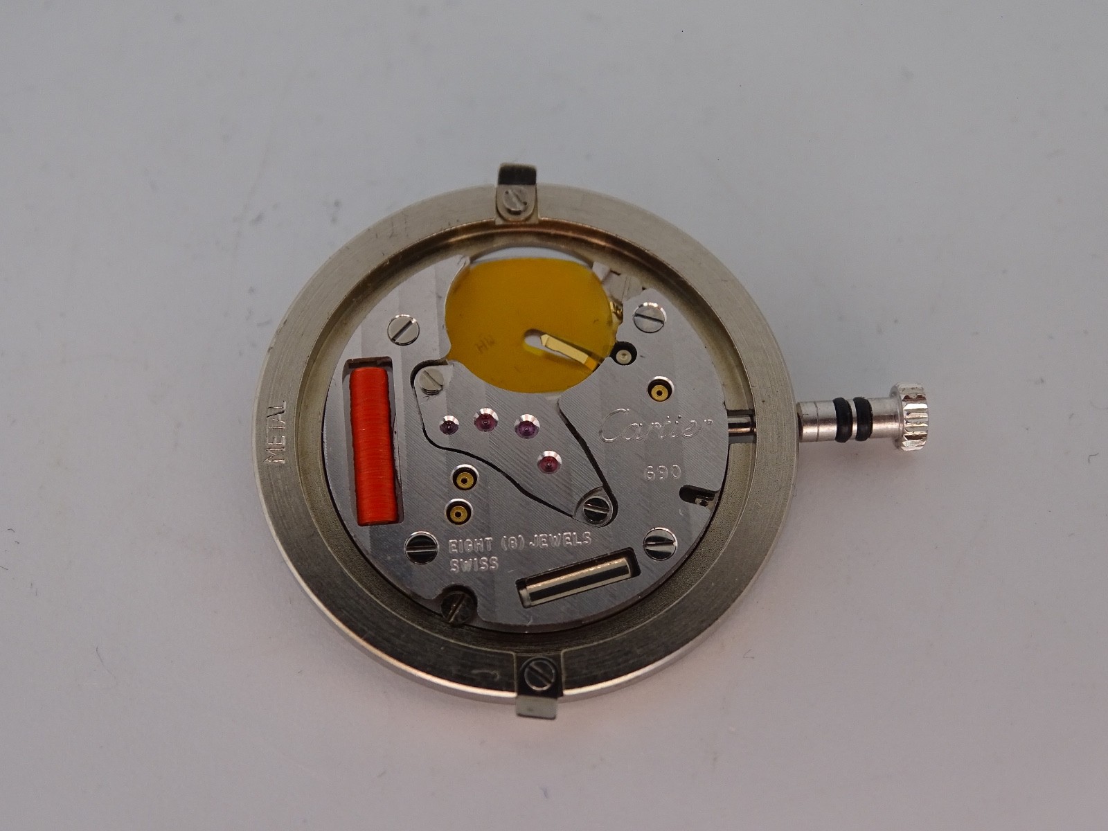 Cartier Pasha Complete Quartz Movement Cal 690, Stem and Crown Original