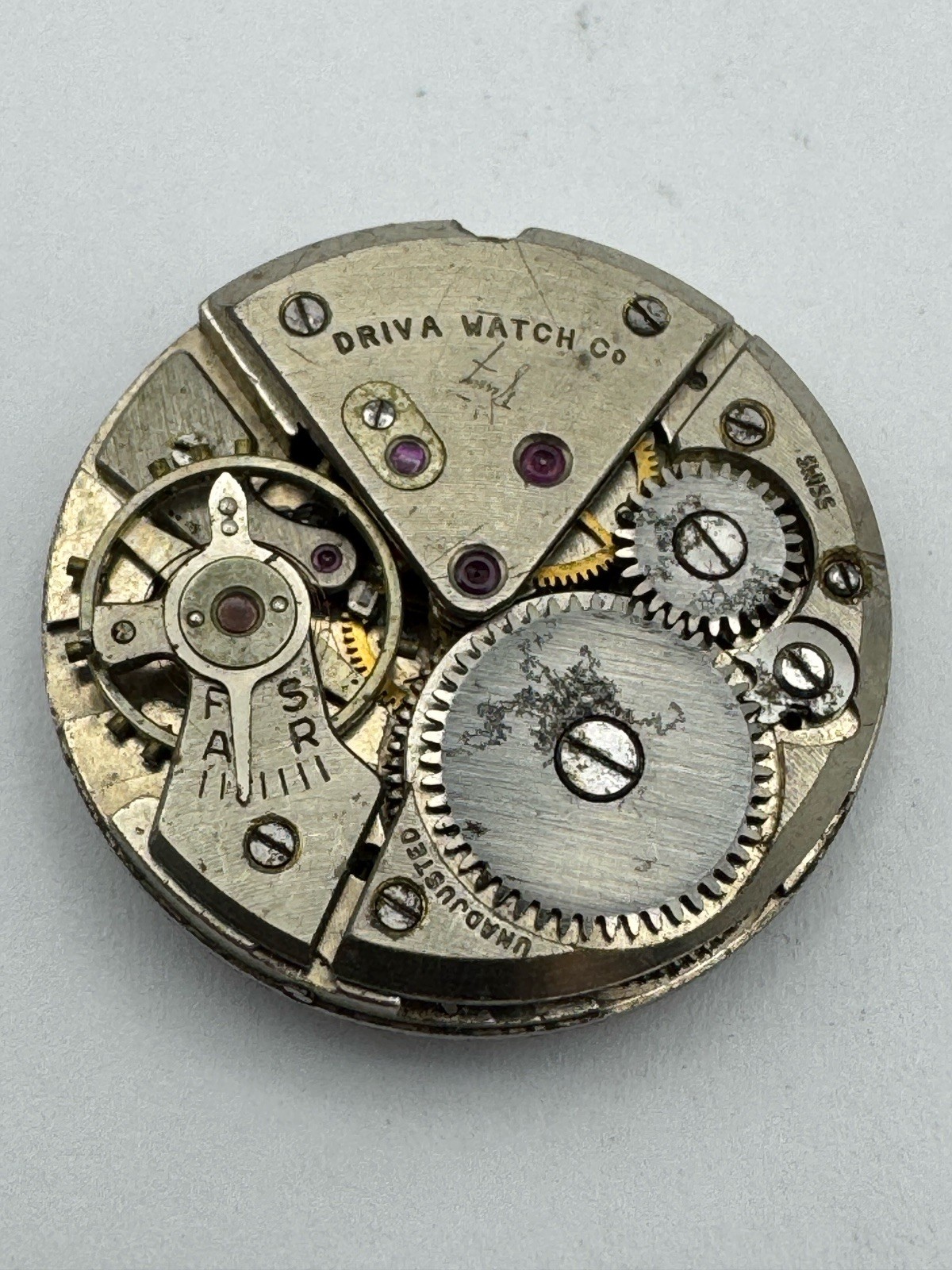 Lot Of 5 Vintage Partial Men’s Watch Movements For Parts Or Repair
