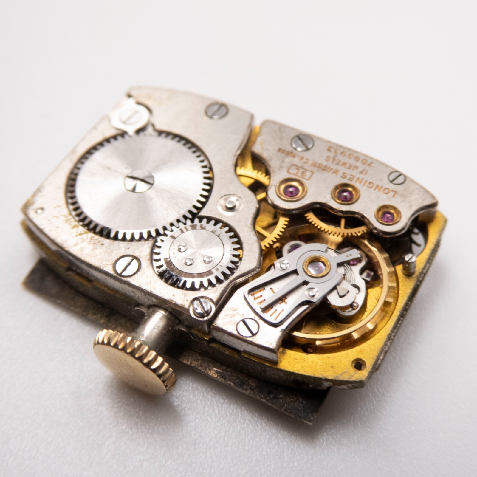 Vintage Longines Caliber 9L 17-Jewel Wristwatch Movement, Runs