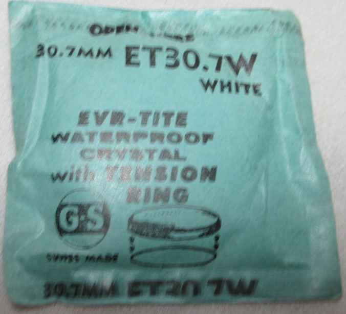 GS ROUND WATCH CRYSTAL ET30.7W WATERPROOF EVR TITE WATCH REPLACEMENT PART #418