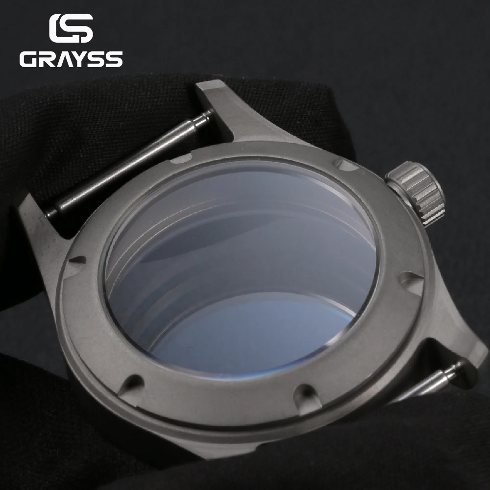 T2 Titanium/Steel Pilot Diving Watch Case for NH34 NH35 NH38 NH70 PT/ETA AR Sapp