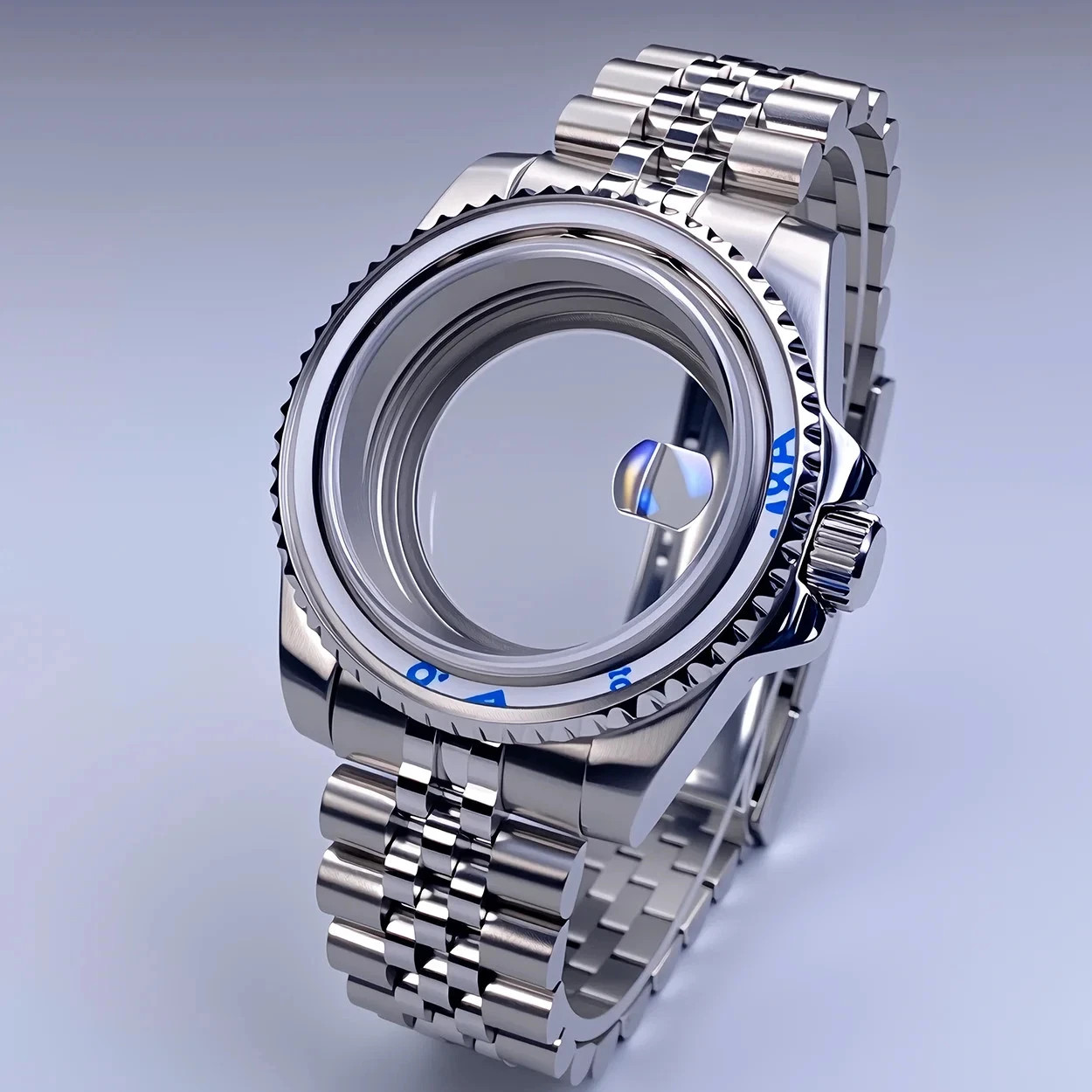 40mm Watch Case NH35 NH34 NH36 Sapphire Crystal Ceramic Bezel Stainless Steel