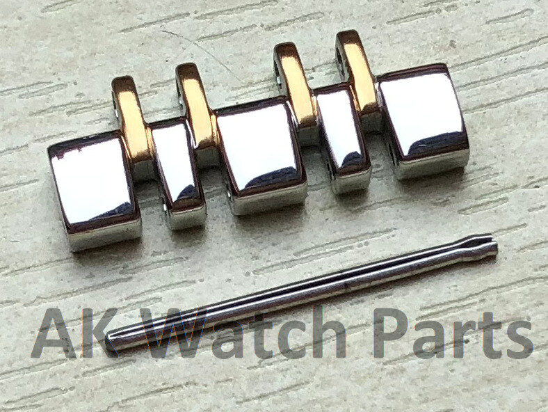 Spare Two-Tone HALF LINK Fit Tissot Carson T085407A T085410A 19mm strap/bracelet