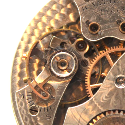 1915 WALTHAM POCKET WATCH MOVEMENT 20384444 GRADE: 220 12s 15j (KT3)