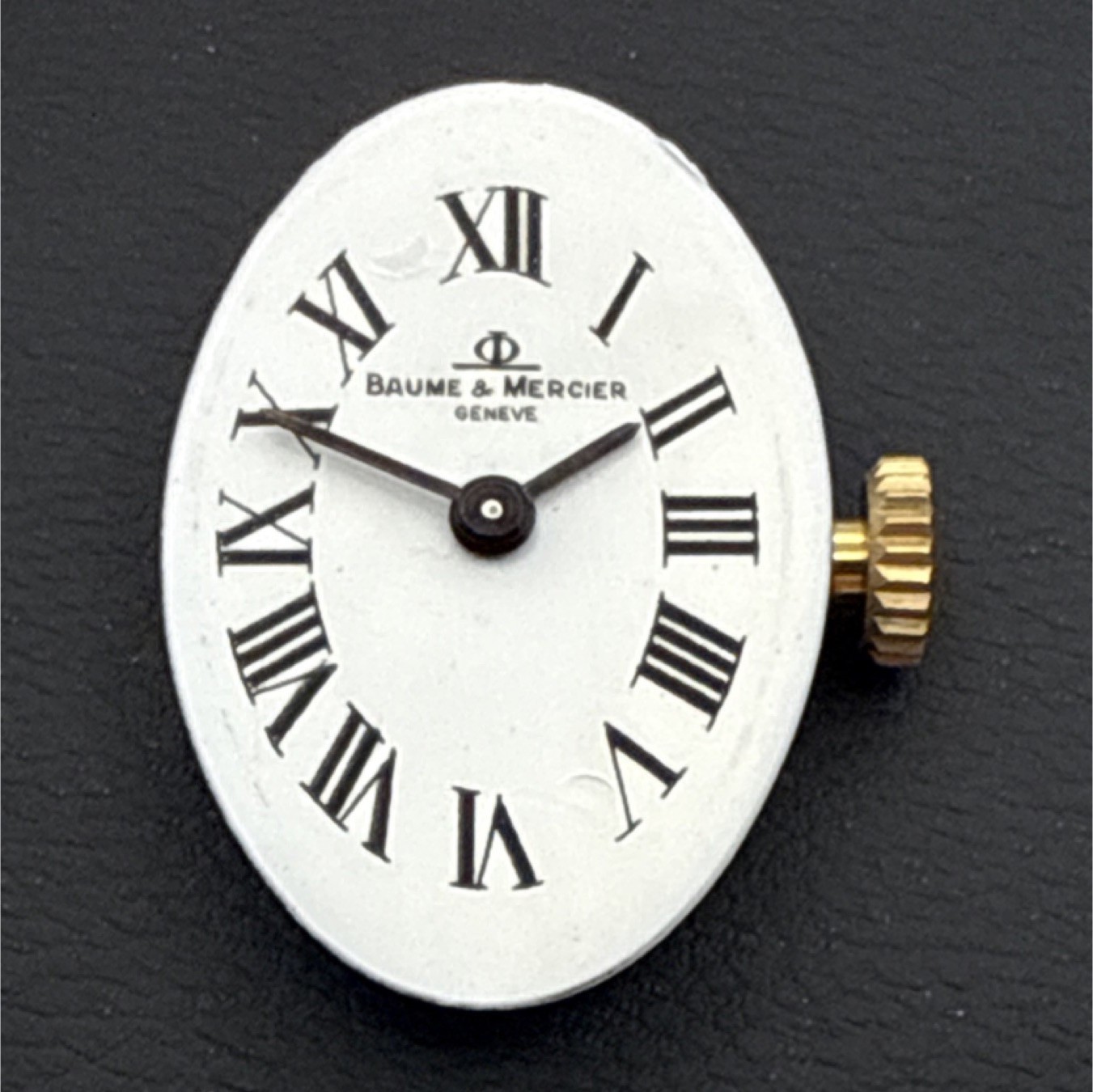 Baume & Mercier Mechanical Oval Watch Movement Brass Dial Hands MPN 387