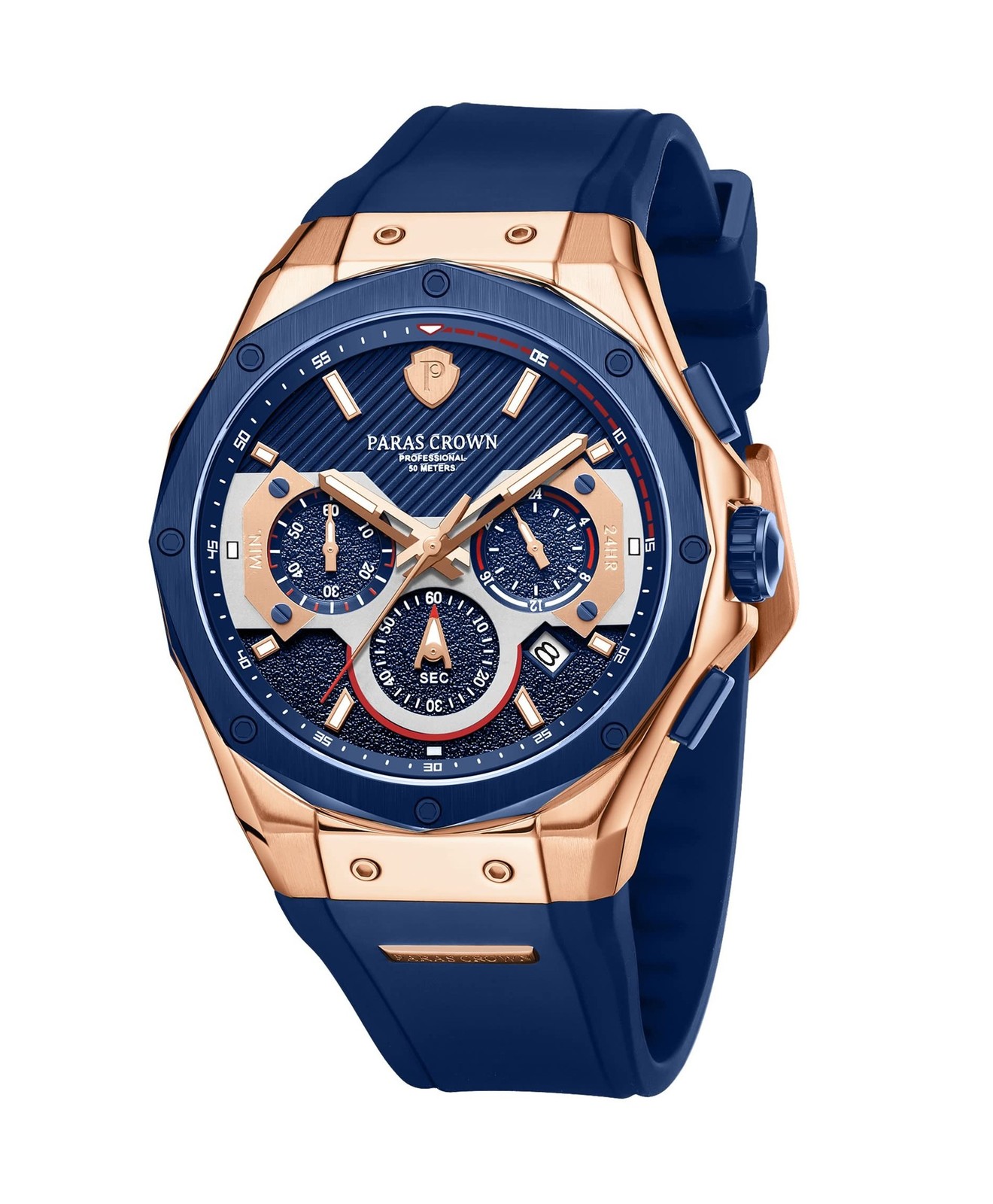 Mens Watches Fashion Luxury Quartz Waterproof Chronograph Wrist Watches for M…