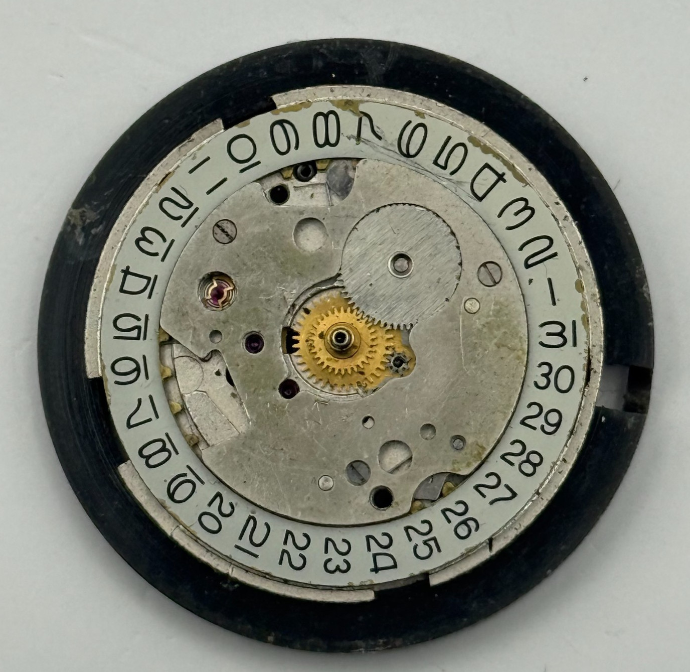 Sekonda Date Watch Movement Incomplete Manual Wind Vintage Parts Repair 25.7mm