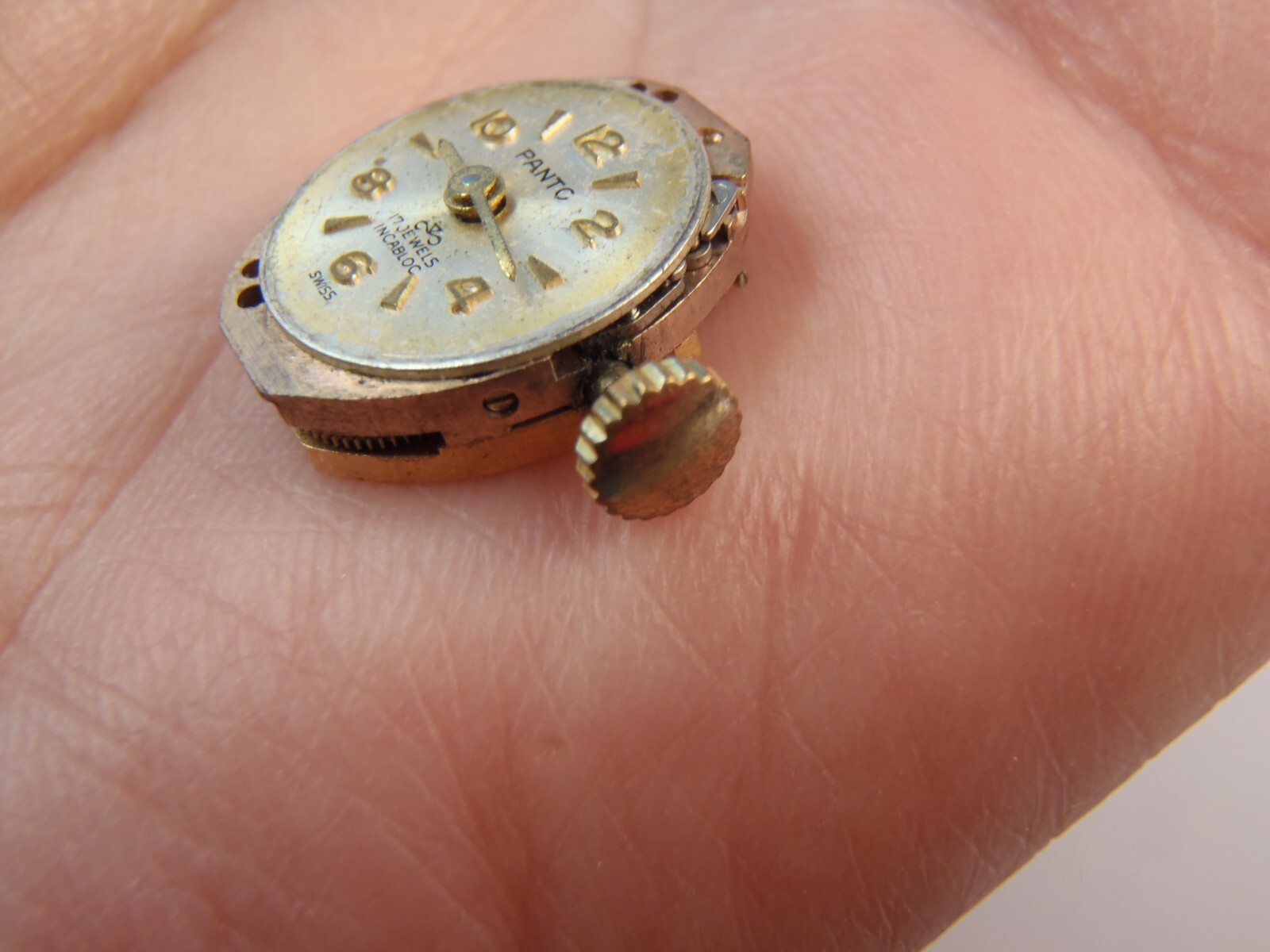 Pantc 1677 SWISS 17J MECHANICAL WOMEN’S WATCH MOVEMENT 15.6mm x 13mm