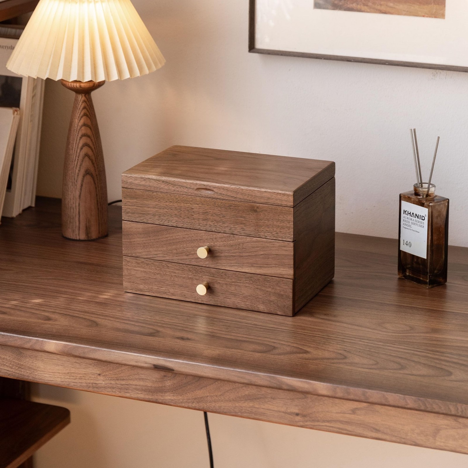 YESWOOD Jewelry Box Organizer, North America Black Walnut Wood Jewelry Boxes …