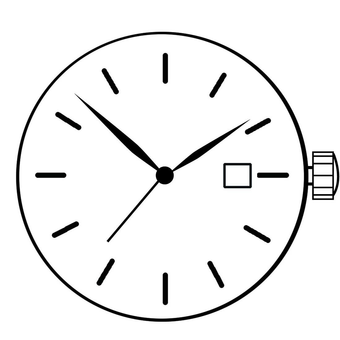 For Genuine Ronda 505 Watch Movement Swiss Made 3 Hands Date at 3/6 Replacement