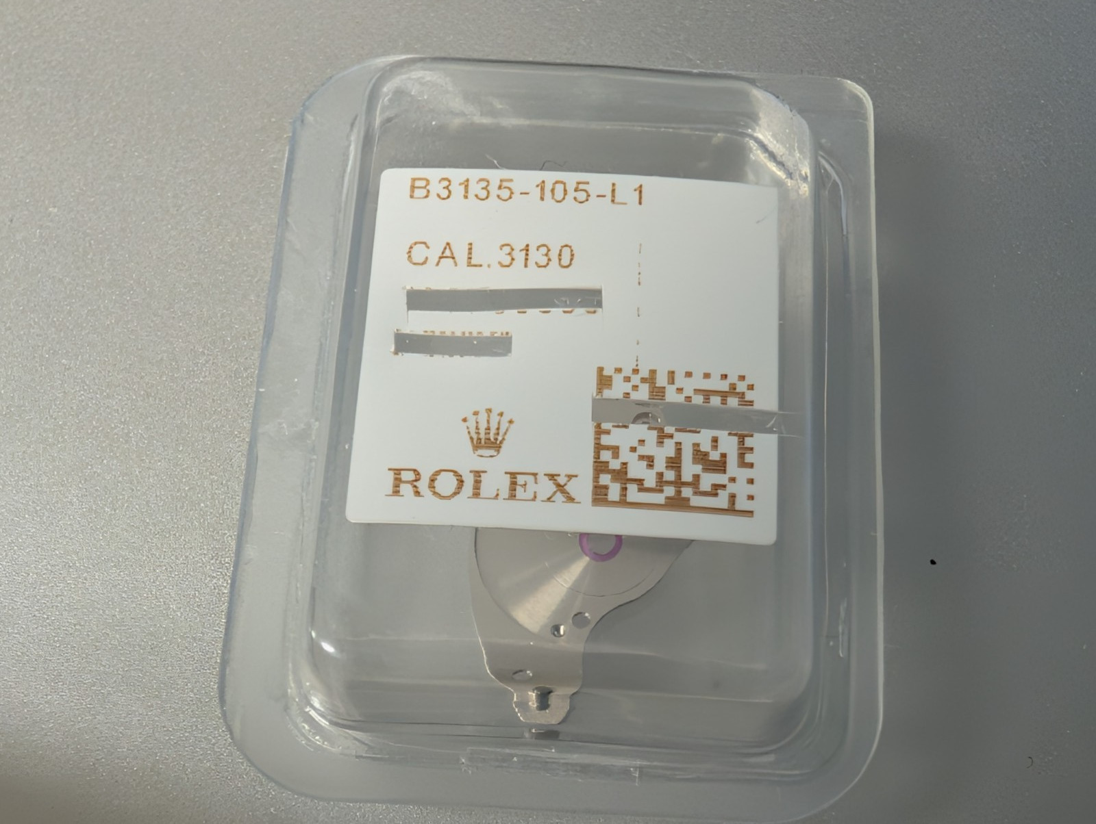 original Rolex 3135 105 Barrel Bridge, NEW/SEALED for watch repair/parts