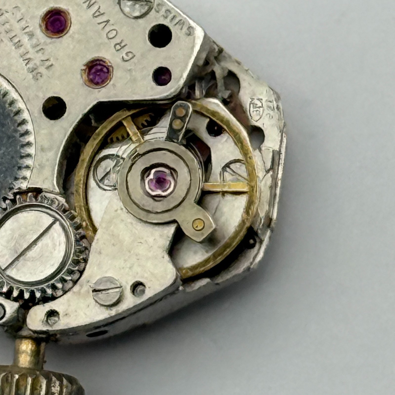 BFG 927 Watch Movement Grovana 17 Jewels Swiss Manual Wind Parts Repair 15.2mm