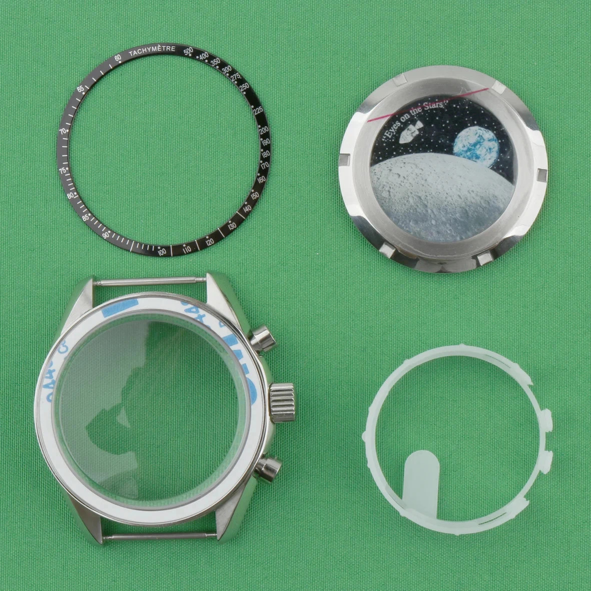 Stainless Steel Watch Case for Moonswatch VK63 VK68 40mm Silver Case Kit Quality