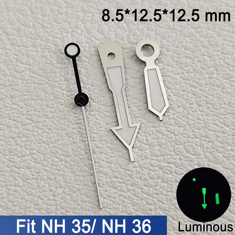 Green Luminous Watch Hands Fit NH35 NH36 Series Movement Replacement Parts