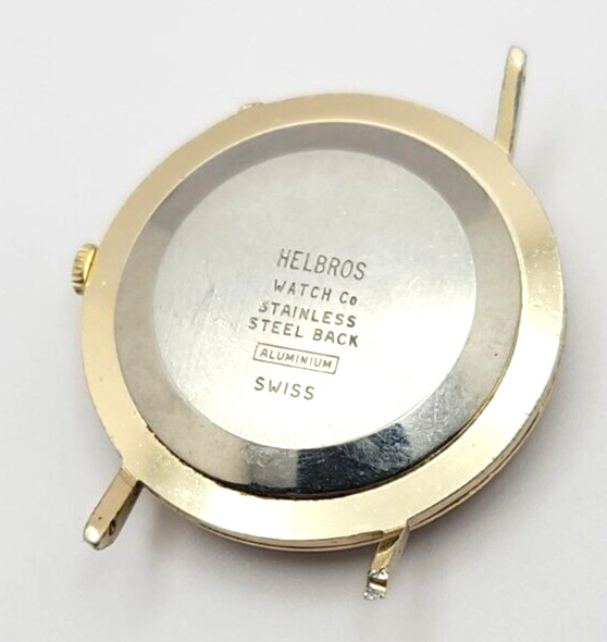 Helbros Mistery Dial watch for parts Only AS IS 35mm case working movement