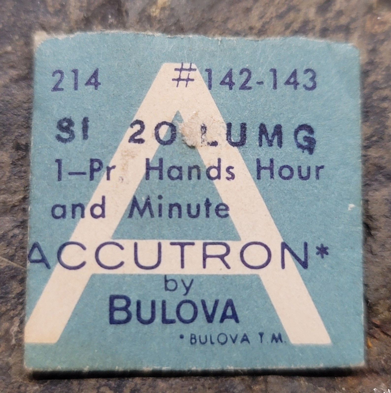 SB7F: Bulova Accutron 214 Lumed Watch Hands #142-143 – Vintage OEM