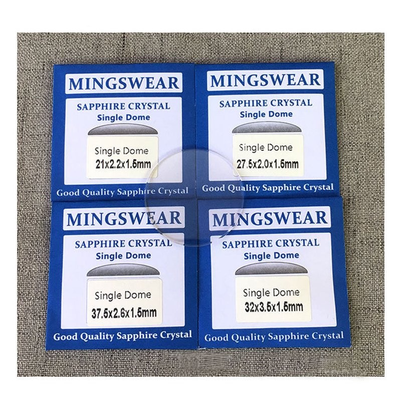 1.0mm 1.2mm 1.5mm Single Dome Sapphire Watch Glass Round Crystal 18mm-40mm