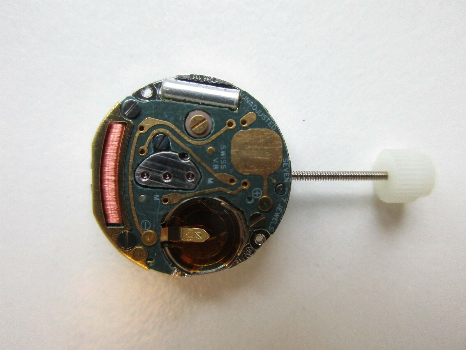 ETA cal. 956.111 date – 3 Swiss N.O.S. 7 jewels dark-green watch movement