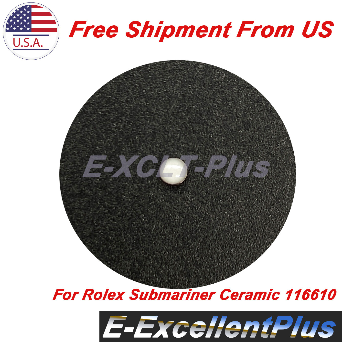 For Rolex Submariner Ceramic 116610 116610LN Pearl Pip Dot Blue Lum Bezel Insert