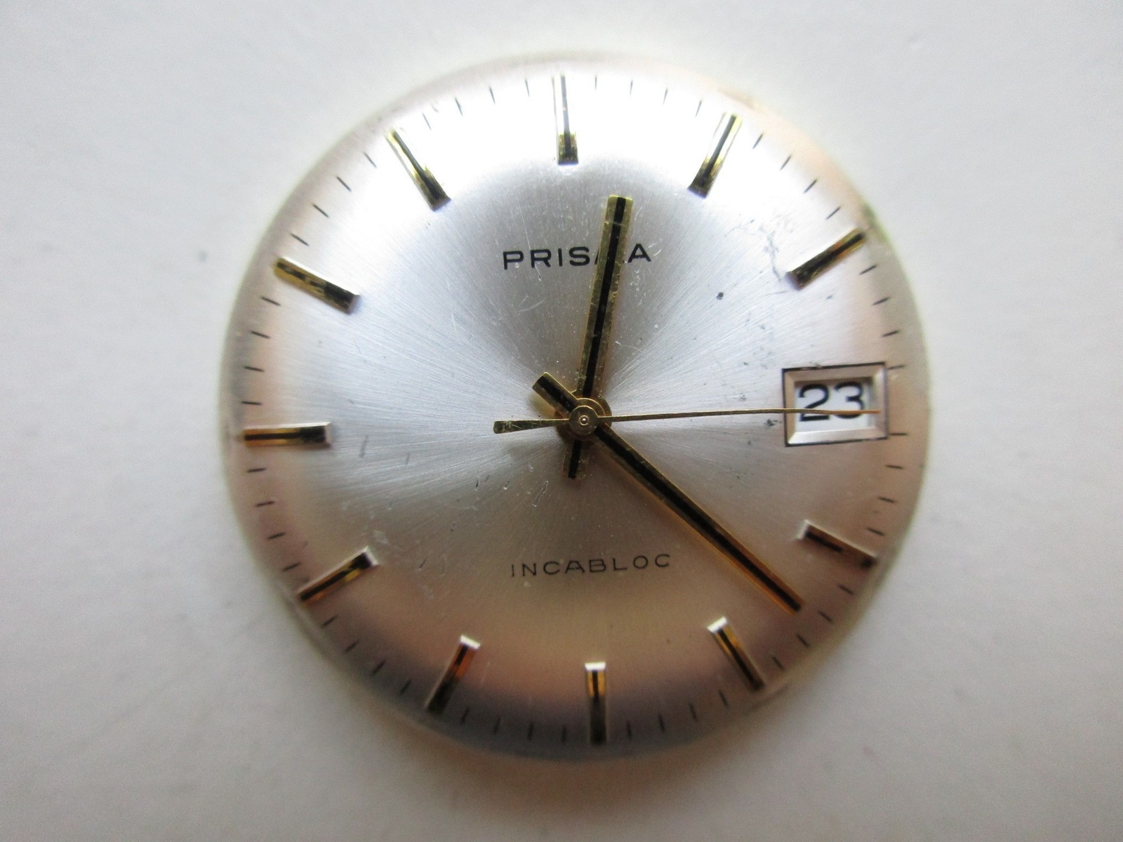 AS ST ASST cal. 1950/51 Swiss watch movement dial & hands – date at 3 – running