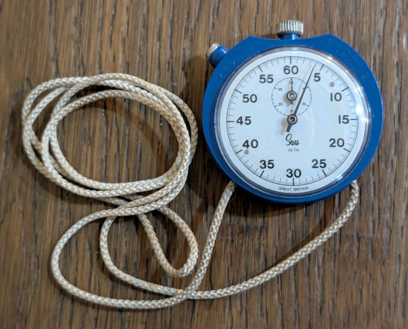 Vintage Sears 1/5 TH Pocket Timer made in Great Britain