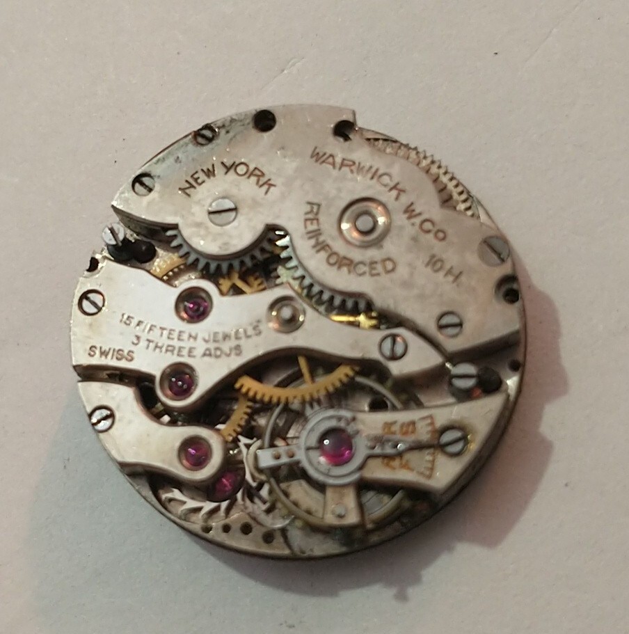 Vintage Warwick Watch Movement AS-IS Condition