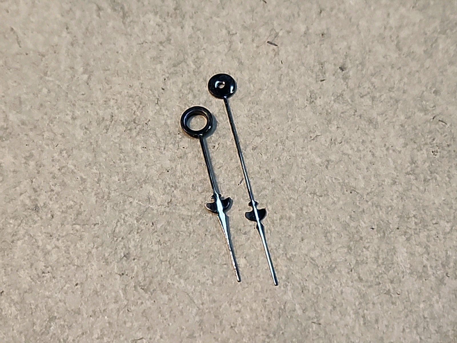 Set Of NOS Howard 18s Black Crescent Or Umbrella Hour/Min Hands 198/60