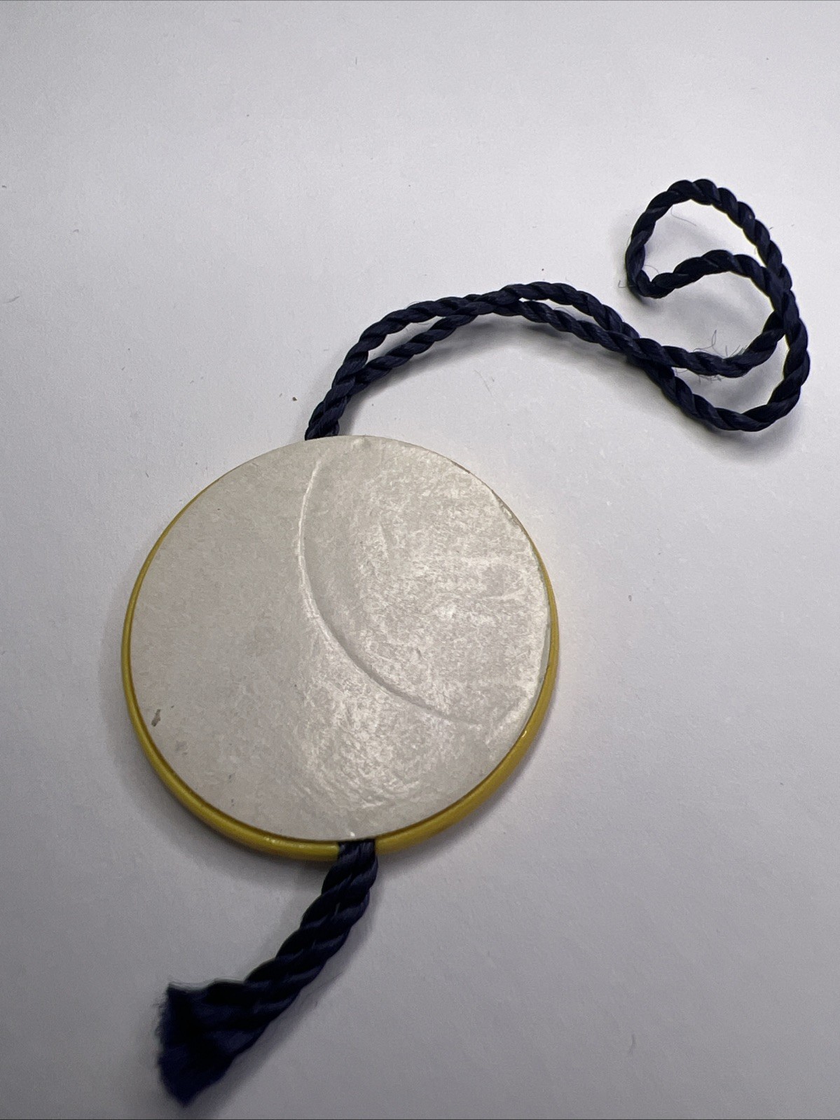 Breitling 1884 Yellow Plastic Hang Tag With Blue Writing & Rope OEM