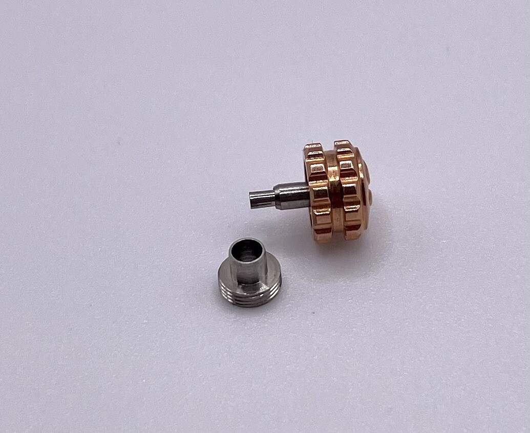New Generic 7.0mm Rose Gold Color Crown/Tube Part To Fit Tag Heuer Watch