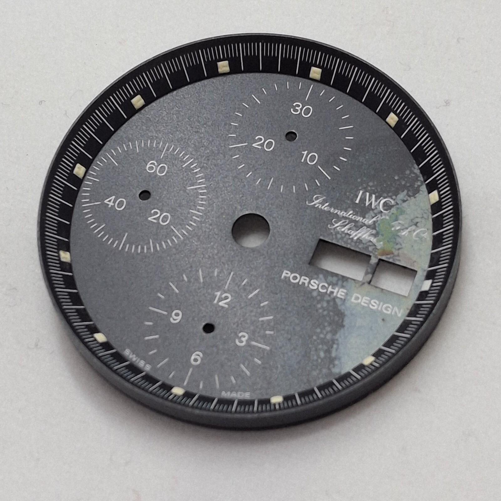 IWC Watch Chronograph Porsch Design vintage dial 29mm PARTS Part Swiss #x6