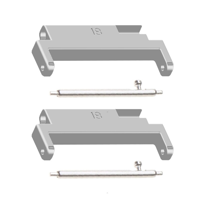 Watchband Connector Adapter for 18mm-20mm Wrist Strap Link HeadGrain 1 Pair