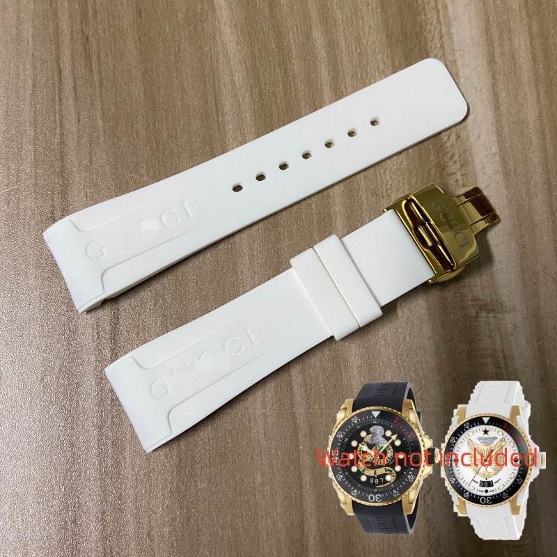 20MM 23MM Rubber Watch Strap Fits I-GUCCI dive series YA136322 YA136217 YA136204