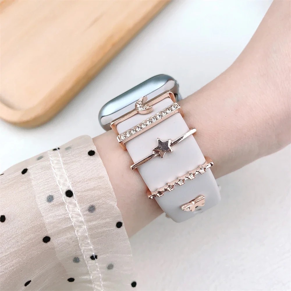 20mm 22mm Watch Band Charm Decoration Ring Jewelry Cuff Strap For Women