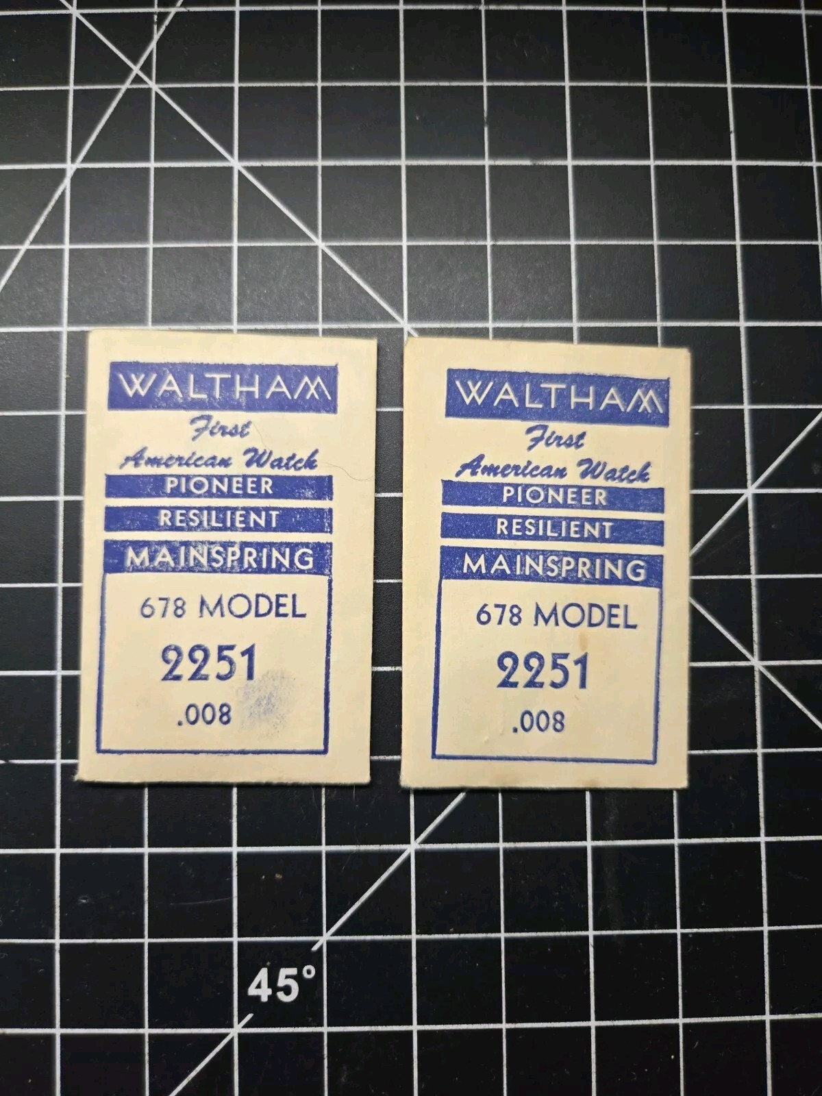 waltham pocket watch mainspring 678 model 2251 .008 vintage parts repair