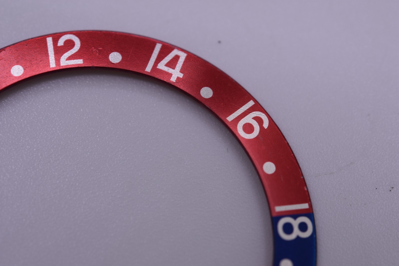 60s Vintage Rolex GMT Master Pepsi Bezel Insert Mint 1675 Red Back Genuine Faded