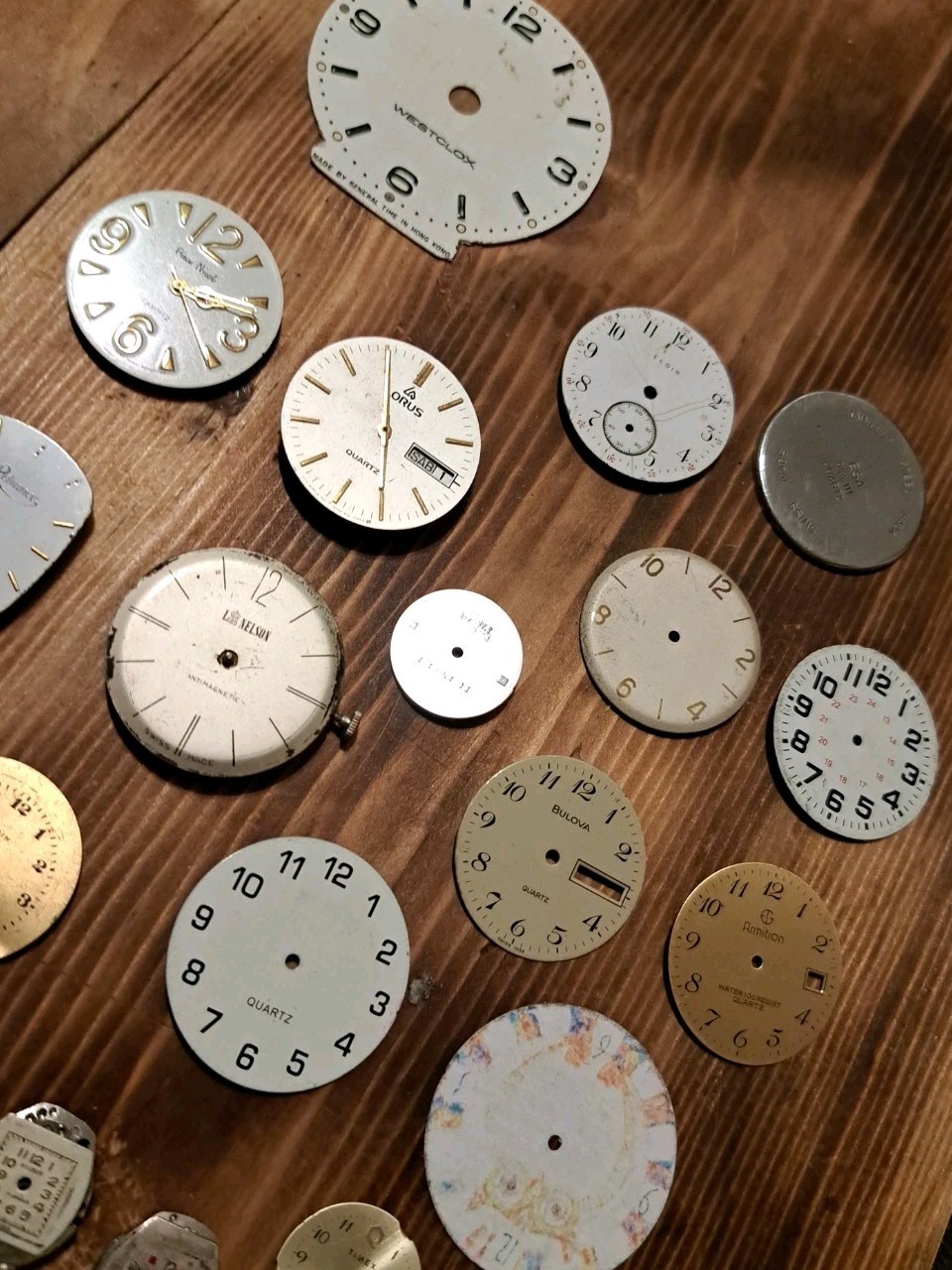 Mixed Lot Of Vintage Wristwatch Parts ~ 30+ Pieces ~ SWISS ~ USA ~