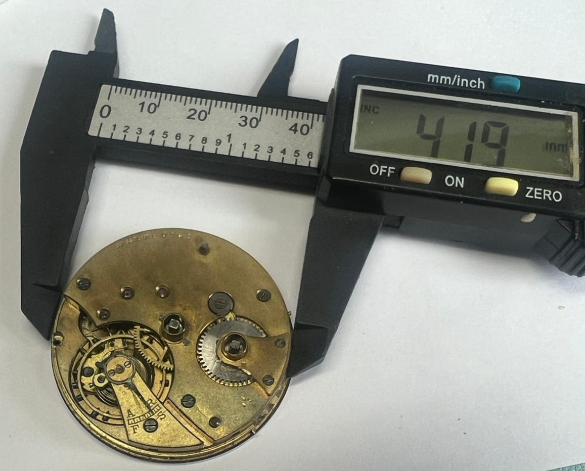 38. Pocket watch movement part 42 mm broken balance and hairspring