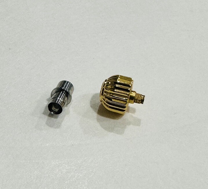 Generic 5.2mm Yellow Crown & Tube To Fit Tag Heuer Professional WG1122-0 Watch