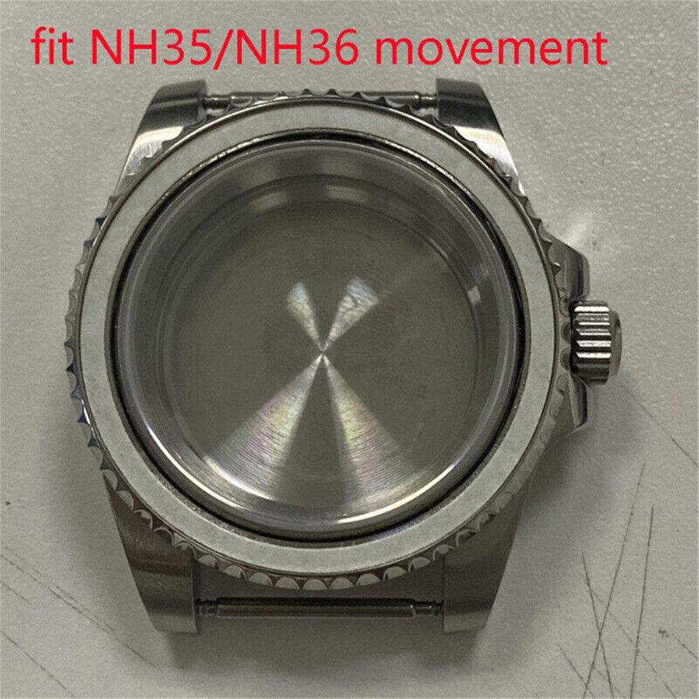 316L Stainless Steel 40mm Sapphire Mirror Watch Case For NH35/NH36 Movement u