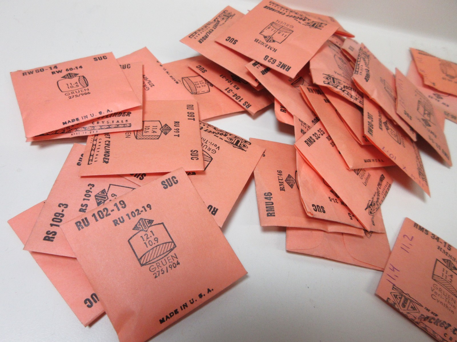 LOT OF SUC FOR GRUEN LADIES WATCH CRYSTALS WATCHMAKER REPLACEMENT PARTS #71