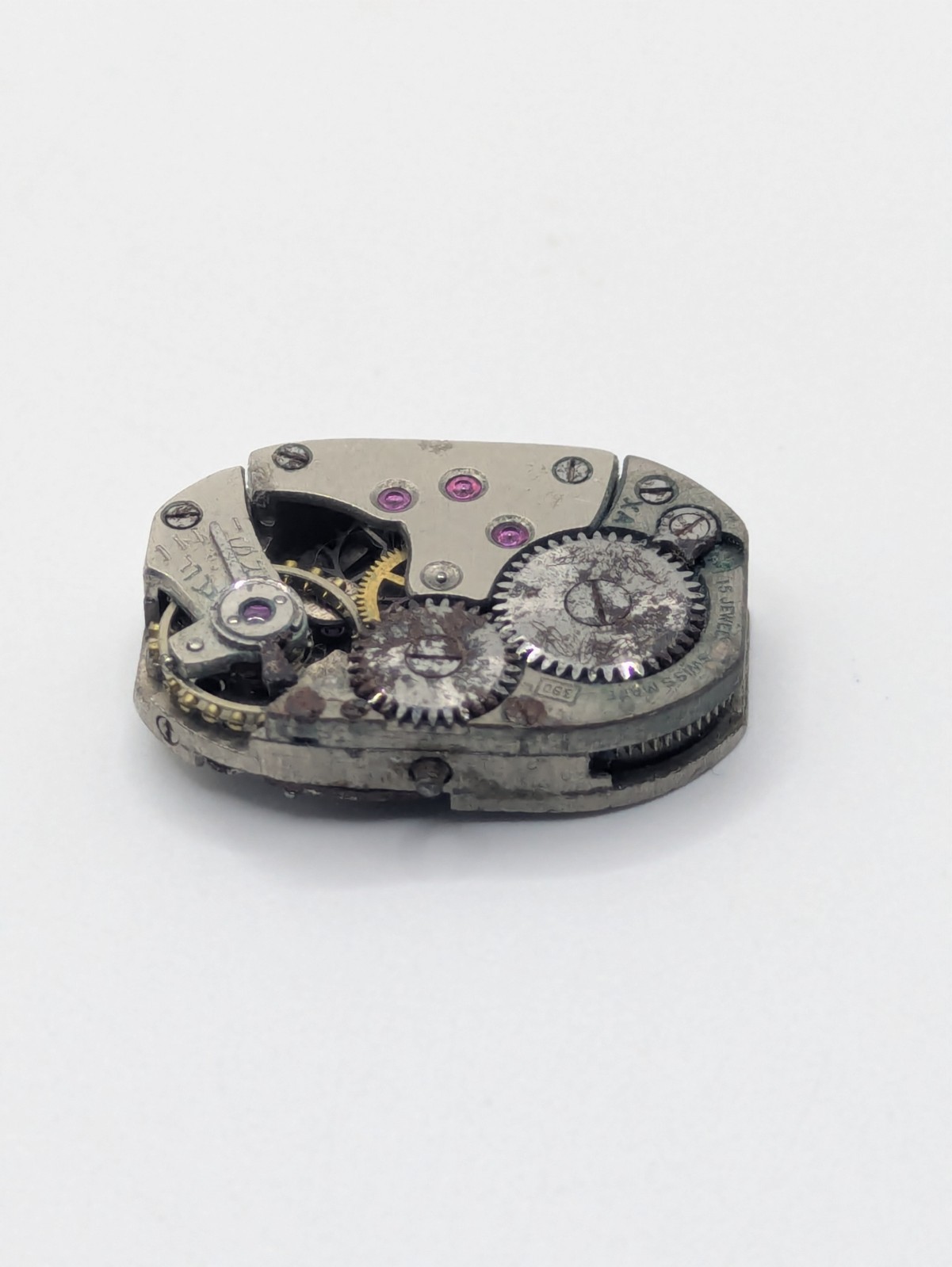 Rotary P120 Cal. 390 Manual Wind Watch Movement 15 Jewels Swiss Parts Repair