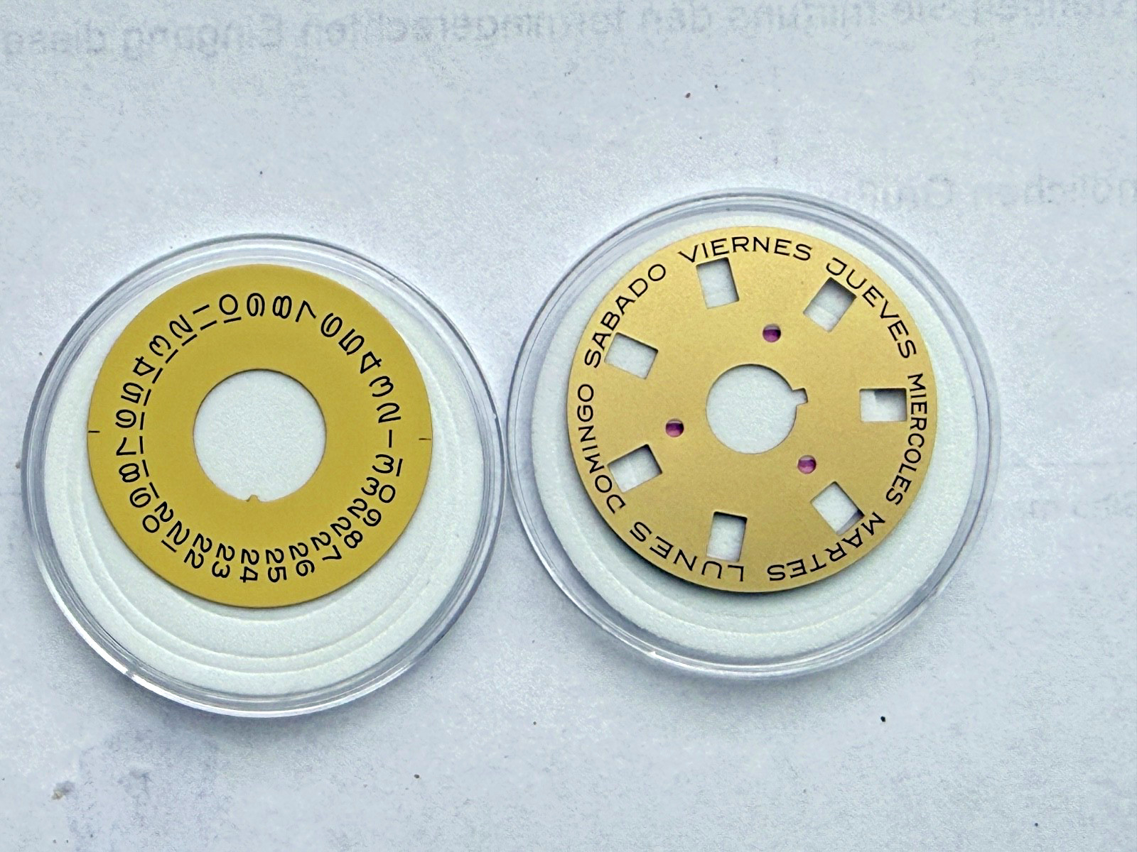 Genuine Rolex 1555 1556 Caliber Spanish Beige Watch Day Date Disc new condition