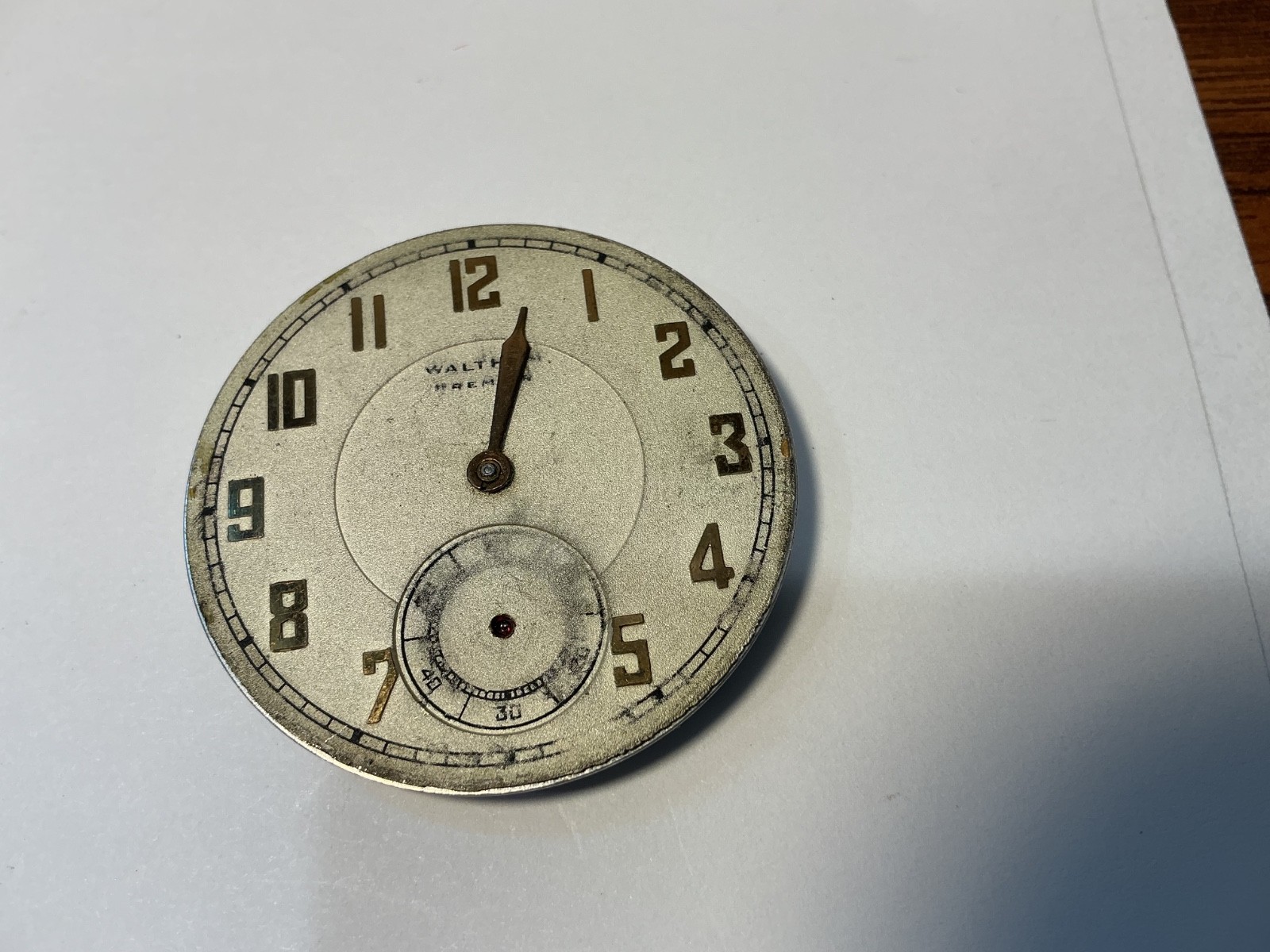 WALTHAM PREMIER COLONIAL 12 SIZE POCKET WATCH MOVEMENT