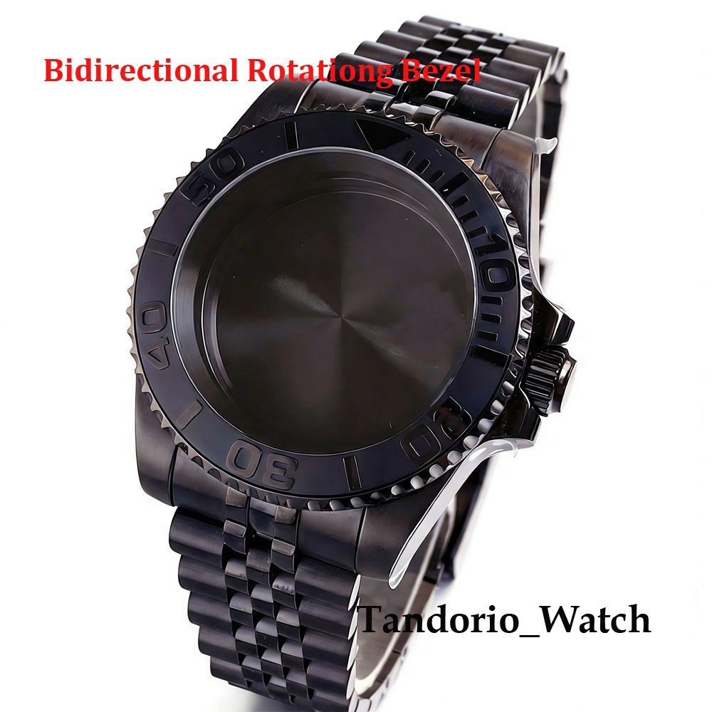 40mm Bi-directional Rotating Belze Diver Watch Case For NH34 NH35 PT5000 Miyota